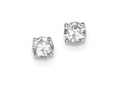 FJC Finejewelers Sterling Silver Round Cubic Zirconia 5mm Post Earrings