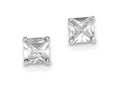 FJC Finejewelers Sterling Silver Cubic Zirconia 6mm Square Post Earrings