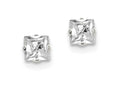 FJC Finejewelers Sterling Silver Cubic Zirconia 6mm Square Post Earrings