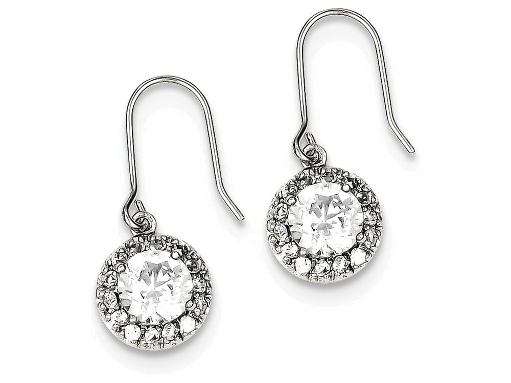 FJC Finejewelers Sterling Silver Cubic Zirconia Dangle Earrings