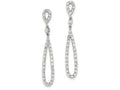 FJC Finejewelers Sterling Silver Cubic Zirconia Dangle Post Earrings