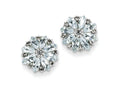 FJC Finejewelers Sterling Silver Diamond and Aquamarine Earrings