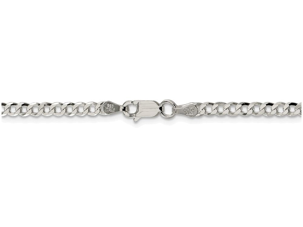 FJC Finejewelers 16 Inch Sterling Silver 3.2mm Beveled Curb Chain Necklace