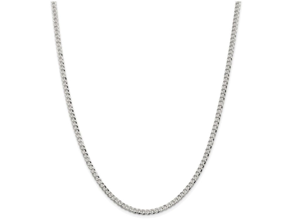 FJC Finejewelers 16 Inch Sterling Silver 3.2mm Beveled Curb Chain Necklace