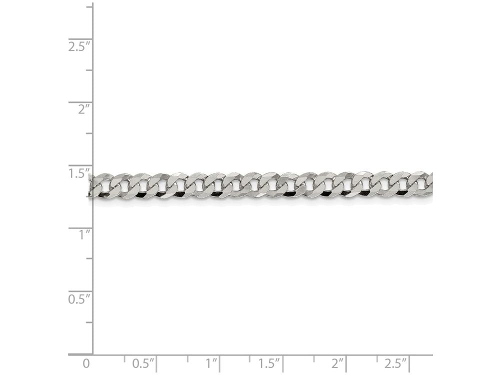 FJC Finejewelers 16 Inch Sterling Silver 4.5mm Beveled Curb Chain Necklace