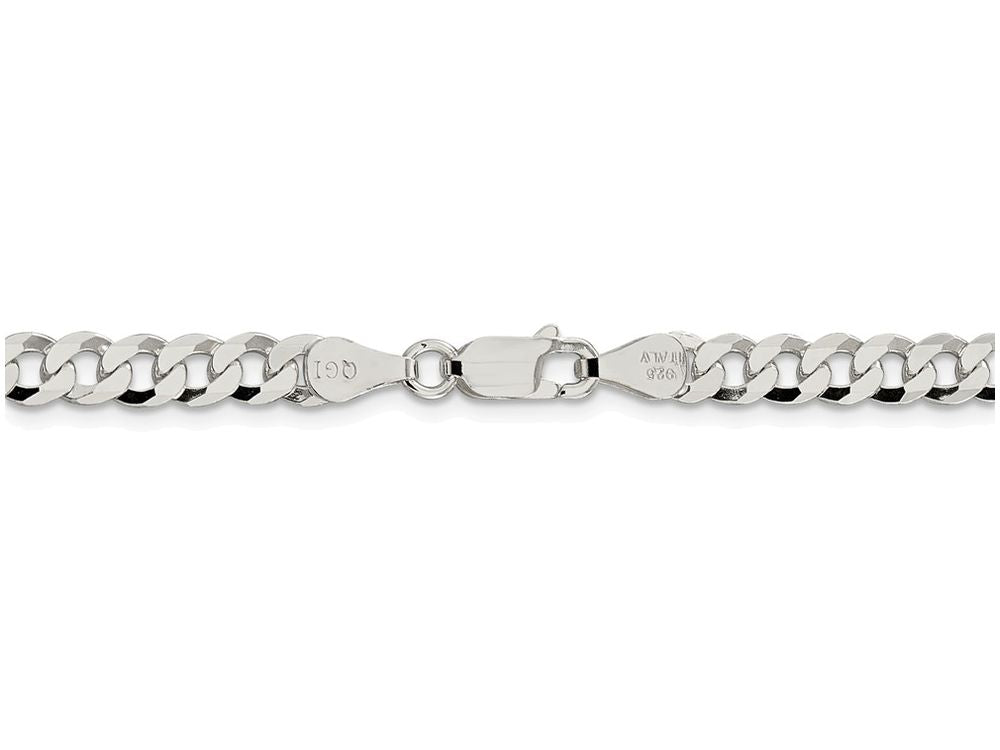 FJC Finejewelers 16 Inch Sterling Silver 4.5mm Beveled Curb Chain Necklace