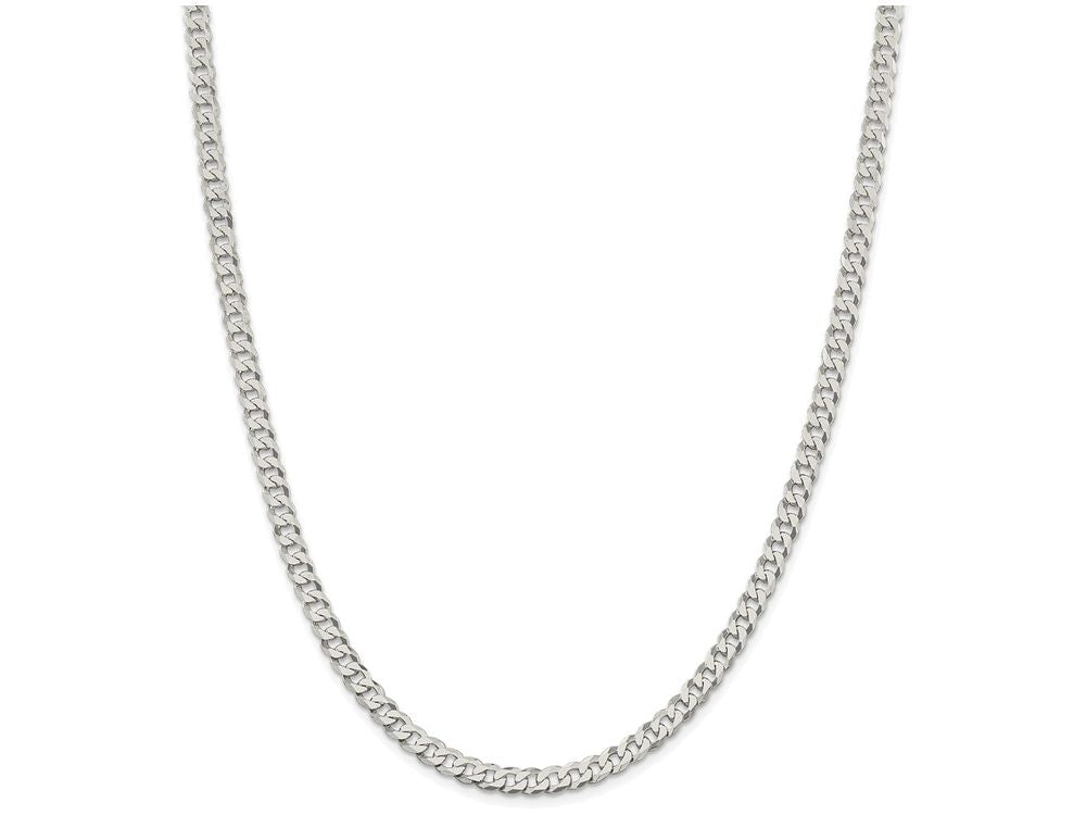 FJC Finejewelers 16 Inch Sterling Silver 4.5mm Beveled Curb Chain Necklace
