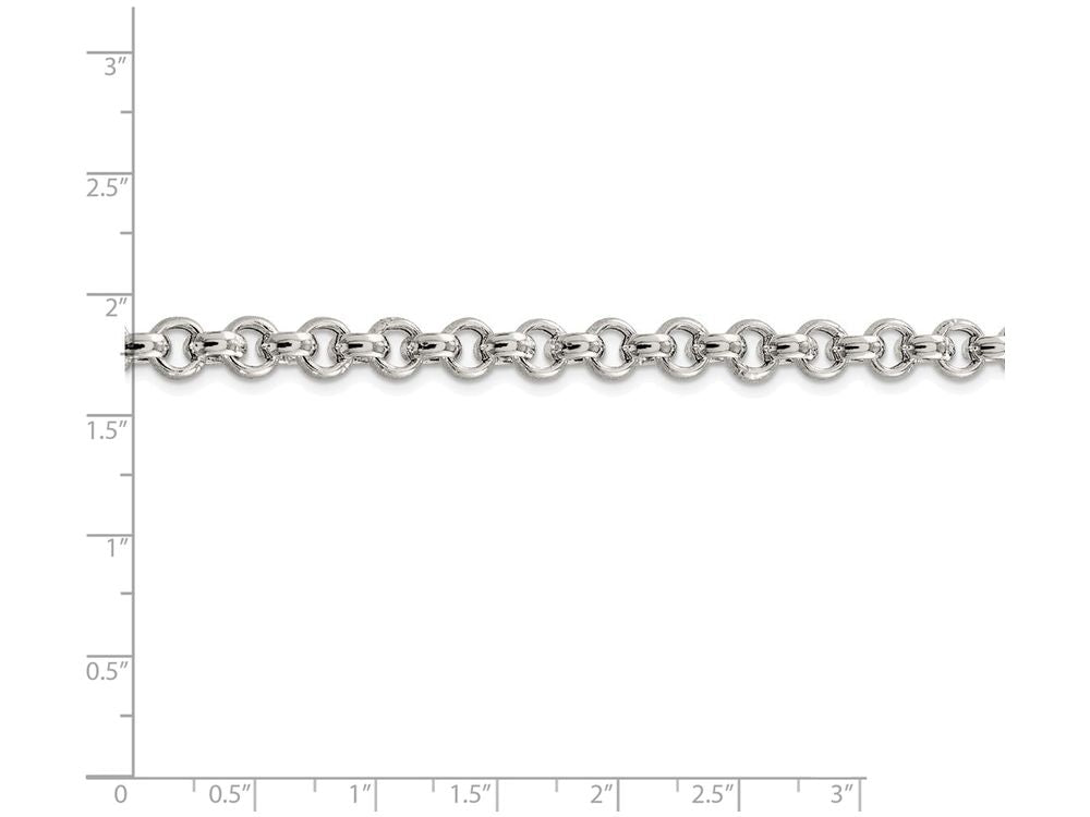 FJC Finejewelers 16 Inch Sterling Silver 6.5mm Rolo Chain Necklace