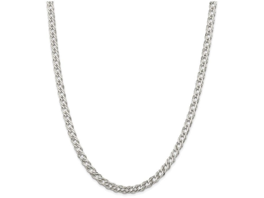 FJC Finejewelers 18 Inch Sterling Silver 5.25mm Double 6 Side bright-cut Flat Link Chain Necklace