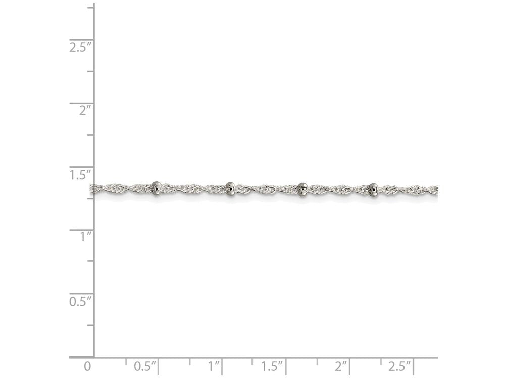 FJC Finejewelers Sterling Silver 2.50mm Fancy Anklet