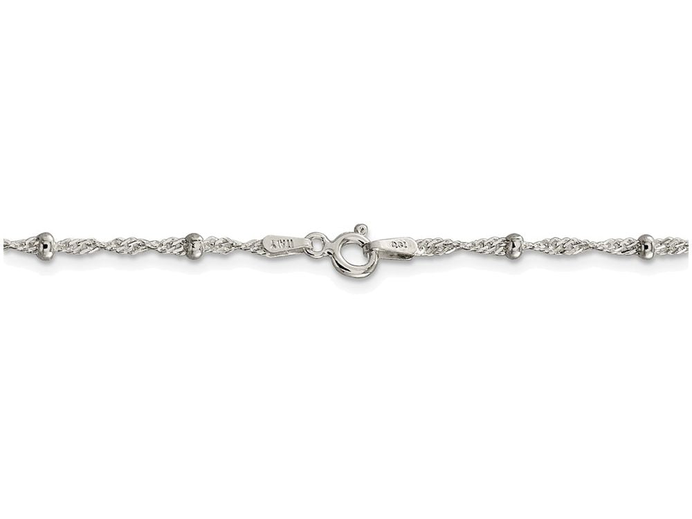 FJC Finejewelers Sterling Silver 2.50mm Fancy Anklet
