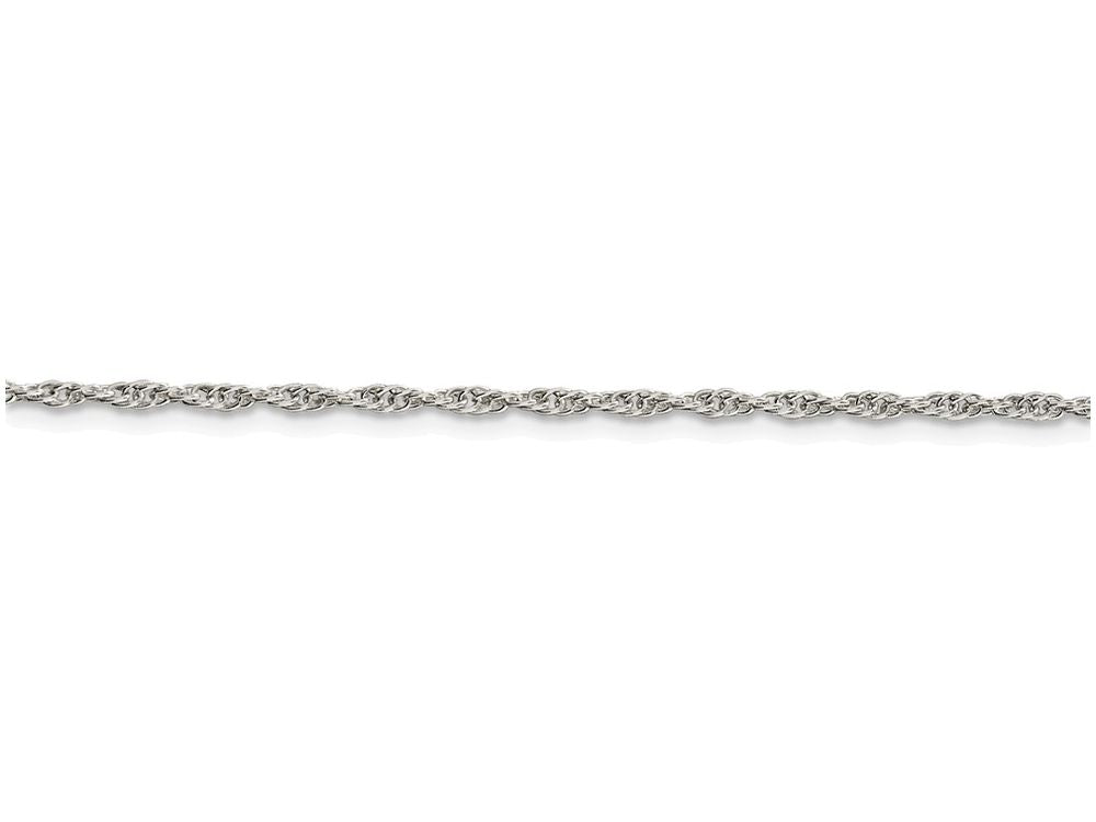 FJC Finejewelers 16 Inch Sterling Silver 1.95mm Loose Rope Chain Necklace