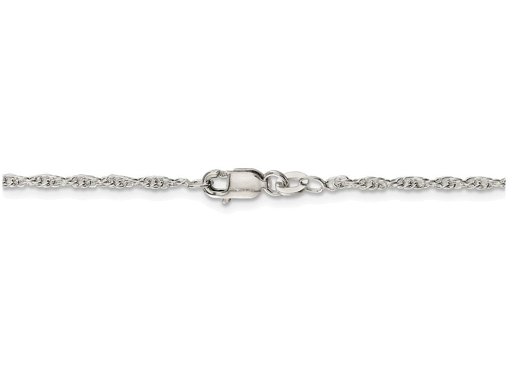 FJC Finejewelers 16 Inch Sterling Silver 1.95mm Loose Rope Chain Necklace