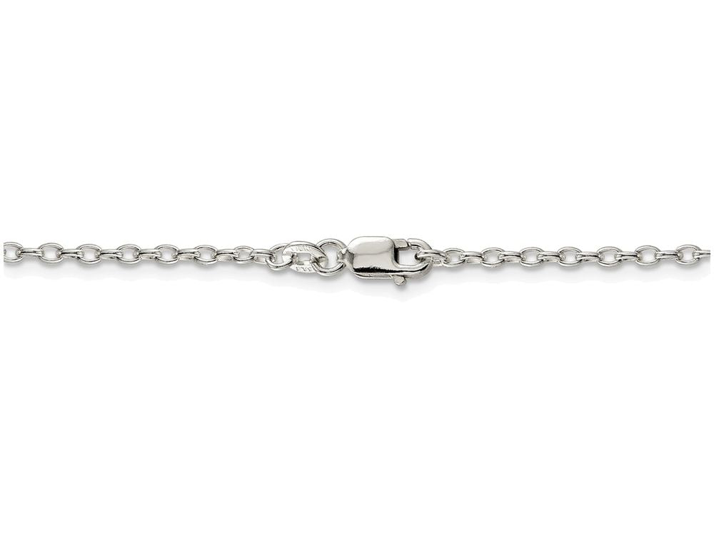 FJC Finejewelers Sterling Silver 2mm Long Link Rolo Chain Necklace