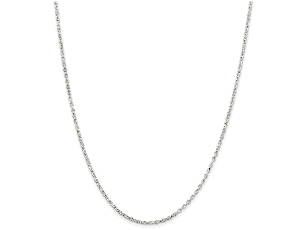 FJC Finejewelers Sterling Silver 2mm Long Link Rolo Chain Necklace
