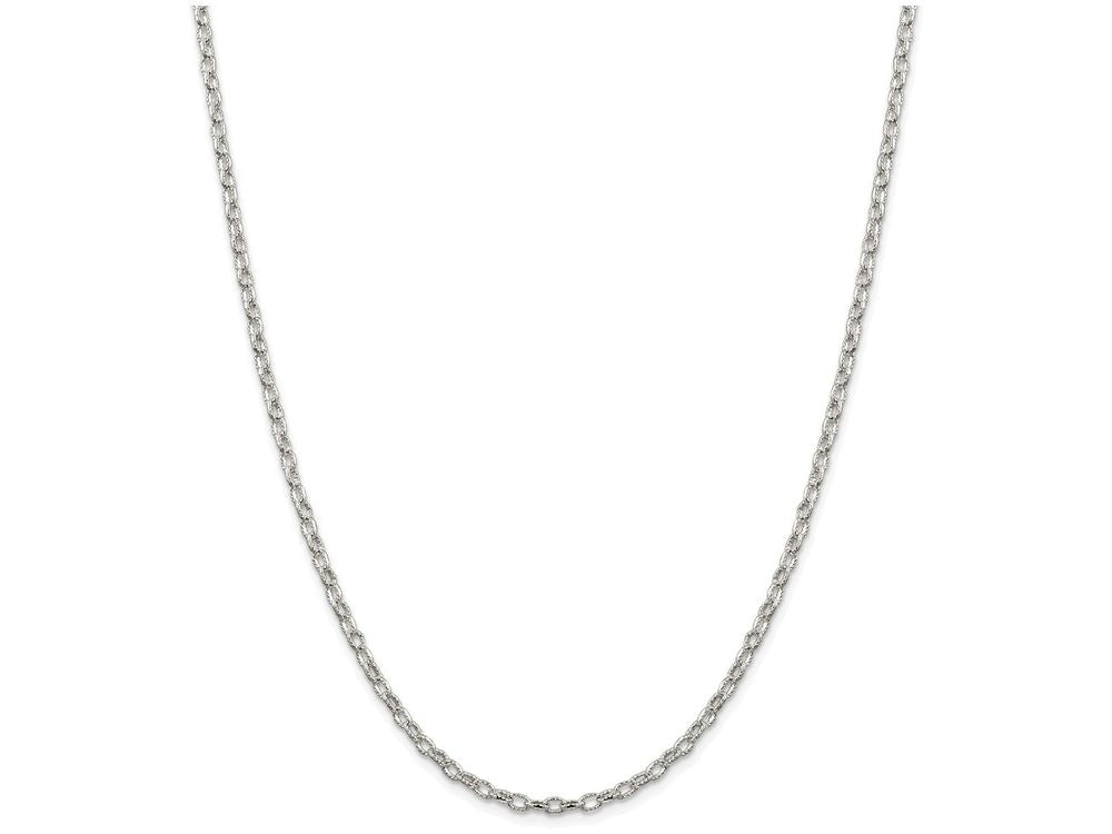 FJC Finejewelers 16 Inch Sterling Silver 3mm Fancy Rolo Chain Necklace