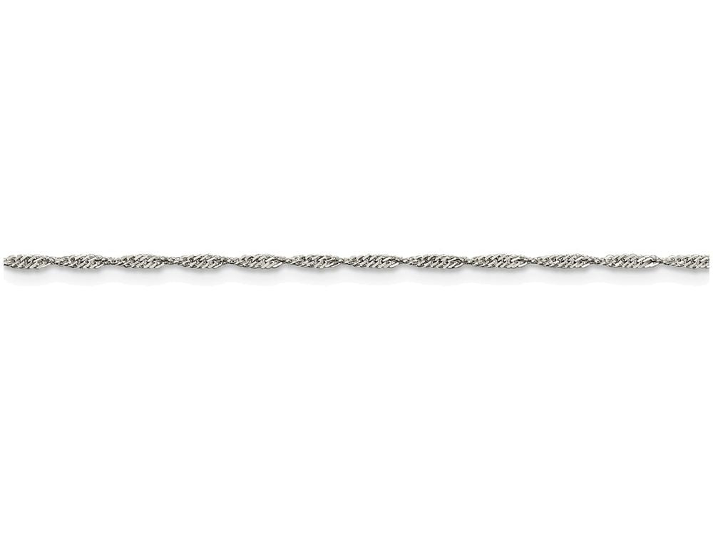 FJC Finejewelers 16 Inch Sterling Silver 1.40mm Singapore Chain Necklace