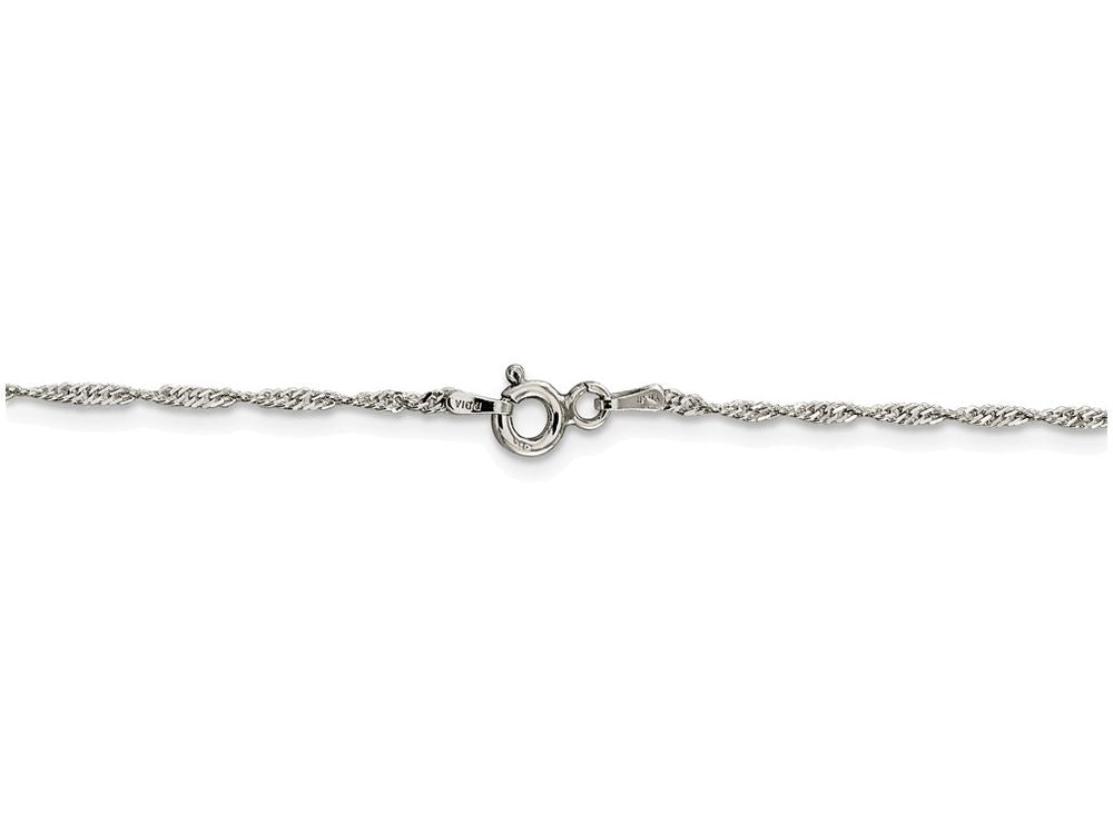 FJC Finejewelers 16 Inch Sterling Silver 1.40mm Singapore Chain Necklace