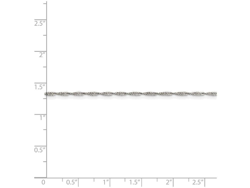 FJC Finejewelers 16 Inch Sterling Silver 1.40mm Singapore Chain Necklace