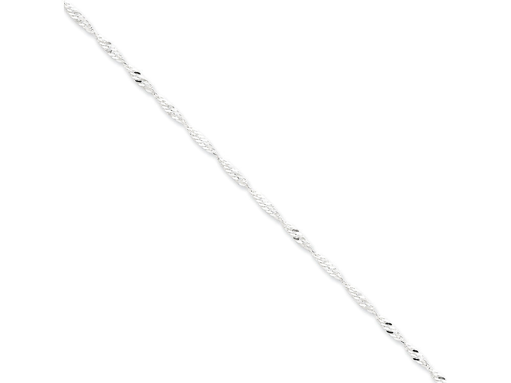 FJC Finejewelers 16 Inch Sterling Silver 2.25mm Singapore Chain Necklace