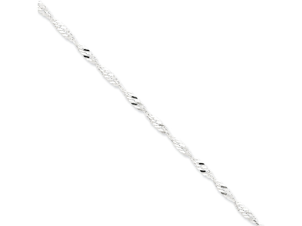 FJC Finejewelers 16 Inch Sterling Silver 3.50mm Singapore Chain Necklace