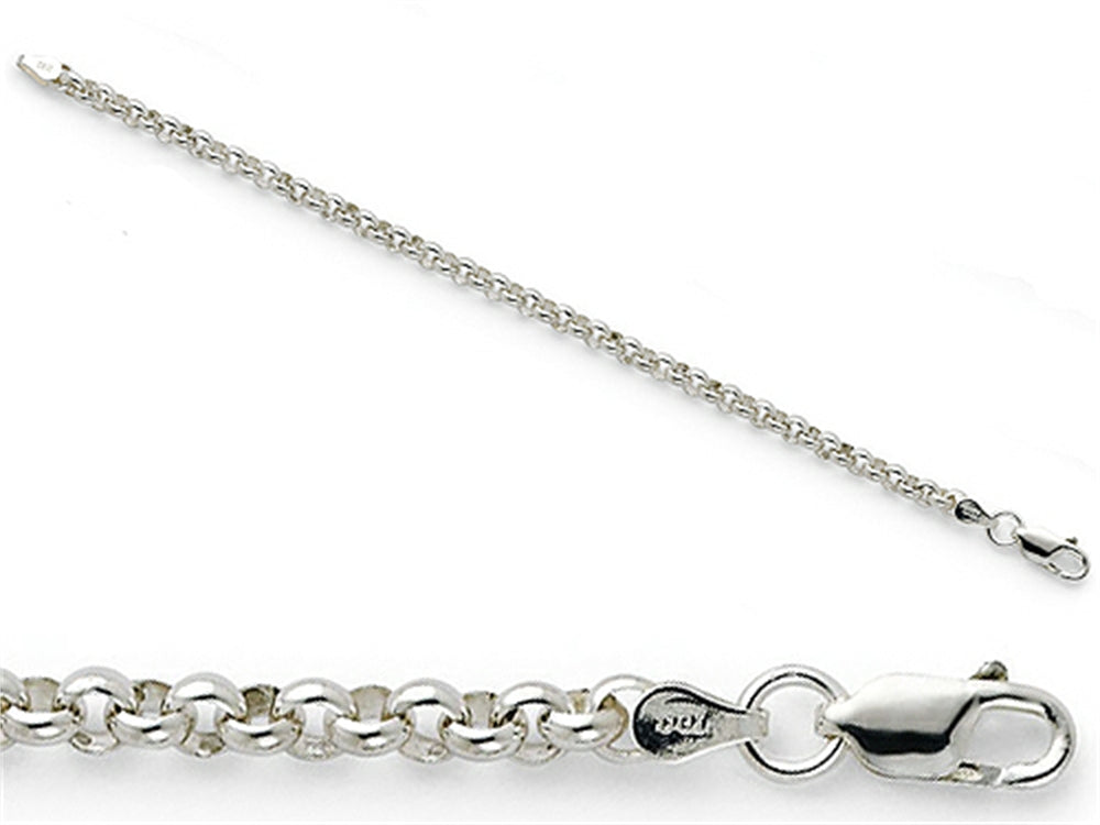 Amore LaVita Sterling Silver 4.75mm Half Round Belcher Bracelet 8 inches
