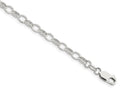 Sterling Silver Rhodium Plated 5mm Rolo Chain Bracelet