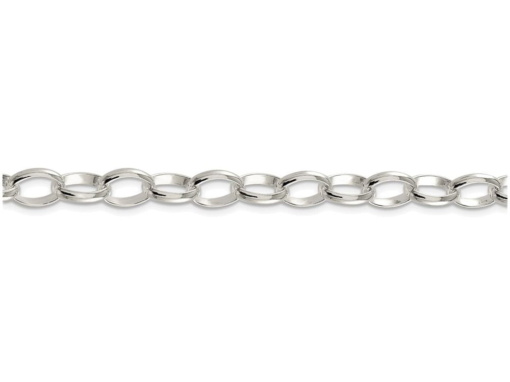 FJC Finejewelers 16 Inch Sterling Silver 8mm Rolo Chain Necklace