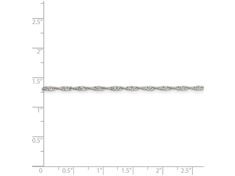 FJC Finejewelers 16 Inch Sterling Silver 1.75mm Singapore Chain Necklace