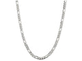 FJC Finejewelers 16 Inch Sterling Silver 5.5mm Pave Flat Figaro Chain Necklace