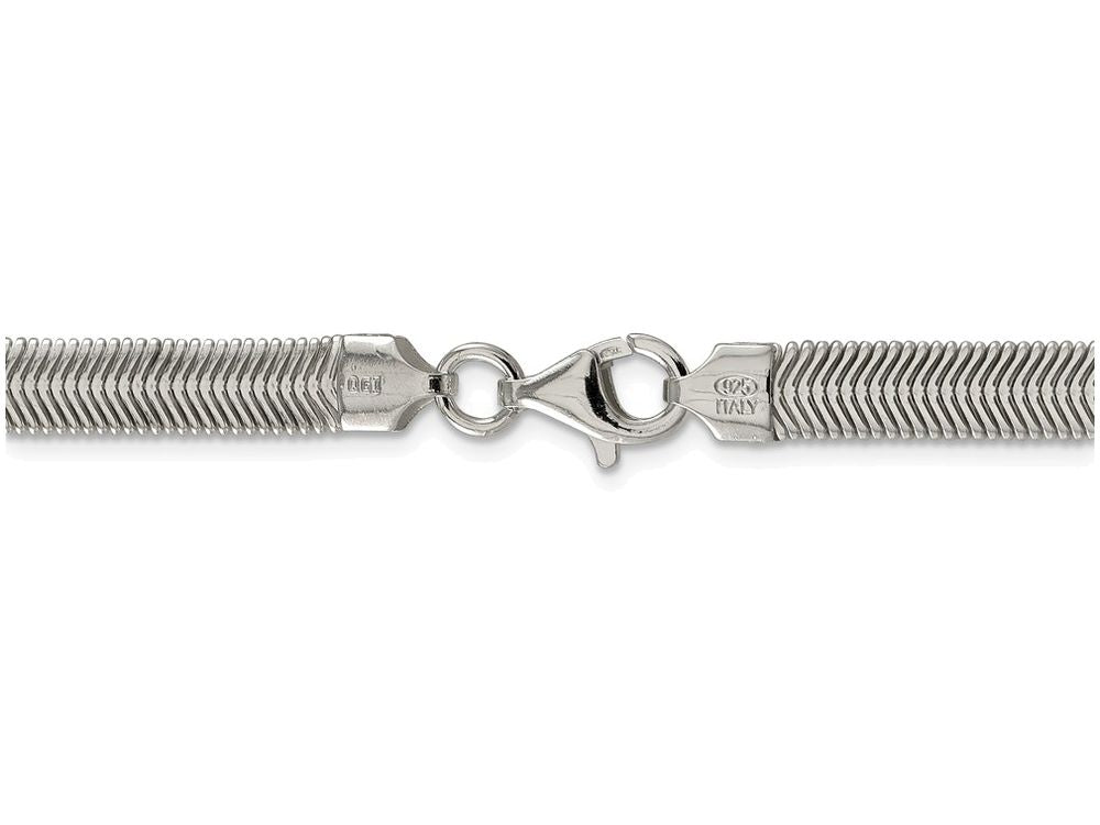 FJC Finejewelers 16 Inch Sterling Silver 6.25mm Flat Oval Snake Chain Necklace