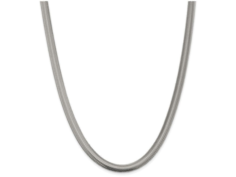 FJC Finejewelers 16 Inch Sterling Silver 6.25mm Flat Oval Snake Chain Necklace