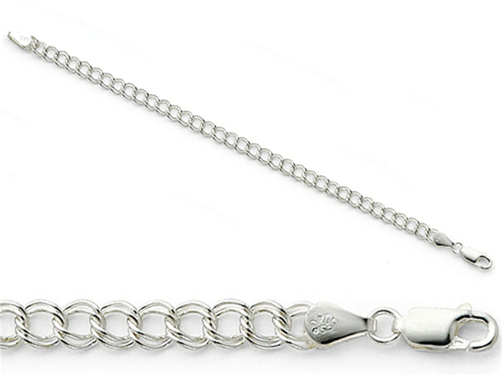 Amore LaVita Sterling Silver 7inch Polished Charm Bracelet 7 inches (5.25mm)