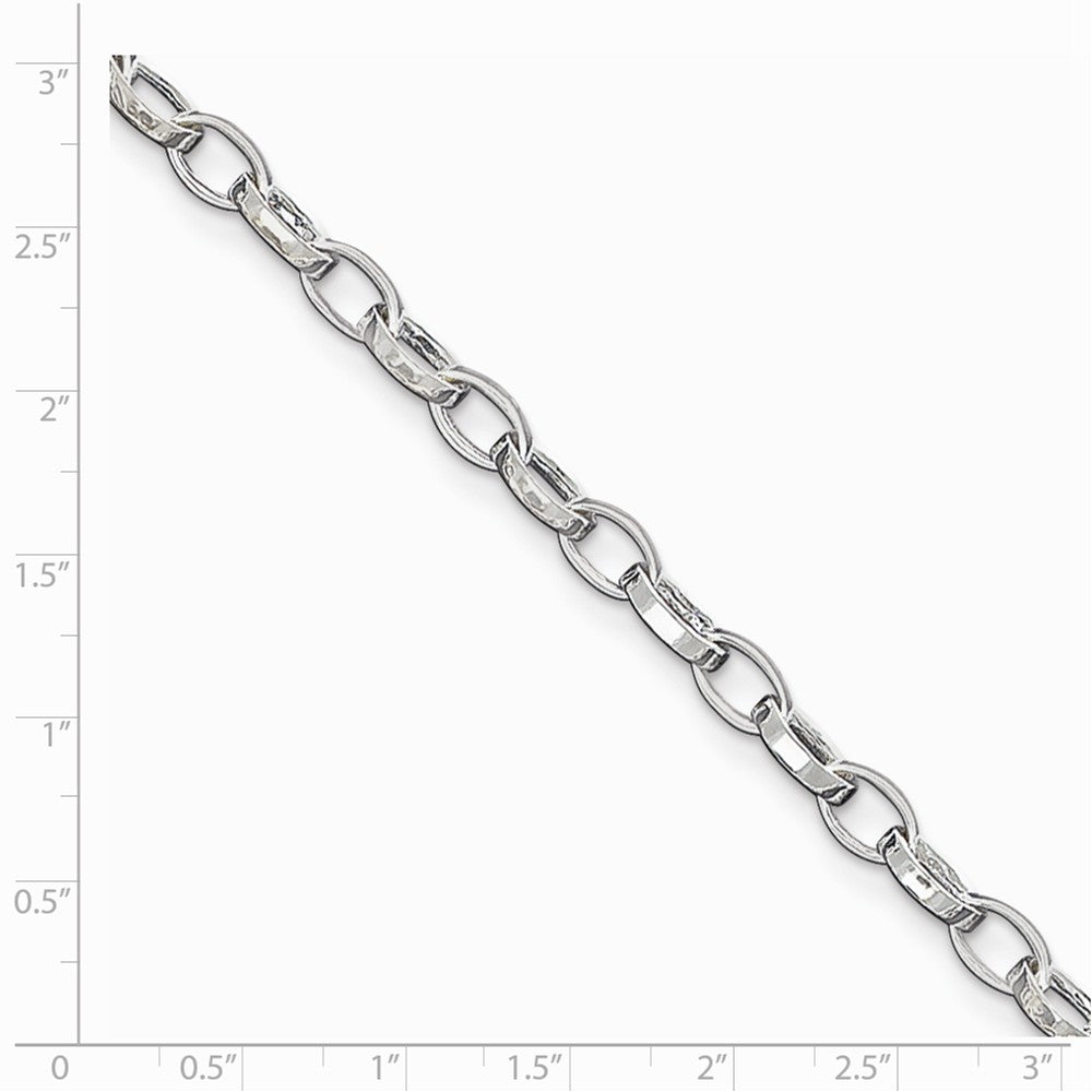 FJC Finejewelers Sterling Silver 10 Inch Solid Polished Fancy Link Anklet