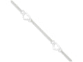 FJC Finejewelers Sterling Silver 10inch Polished Heart Anklet