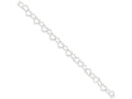 FJC Finejewelers Sterling Silver 0.6mm Fancy Heart Link Anklet