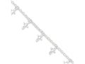 FJC Finejewelers Sterling Silver Cross Charm Child's Bracelet