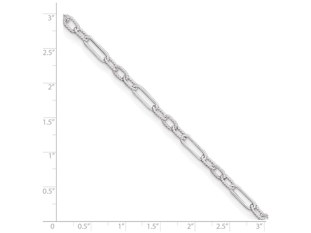 FJC Finejewelers Sterling Silver Fancy Link Anklet