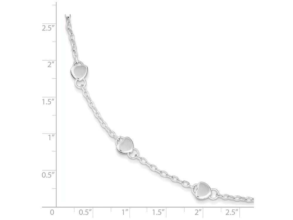 FJC Finejewelers Sterling Silver Heart Childs Bracelet
