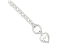 FJC Finejewelers Sterling Silver Puffed Heart Charm 7.5 Inch  Bracelet