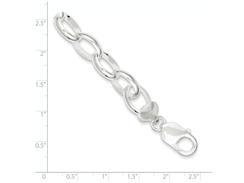 FJC Finejewelers Sterling Silver 10mm Rolo Bracelet