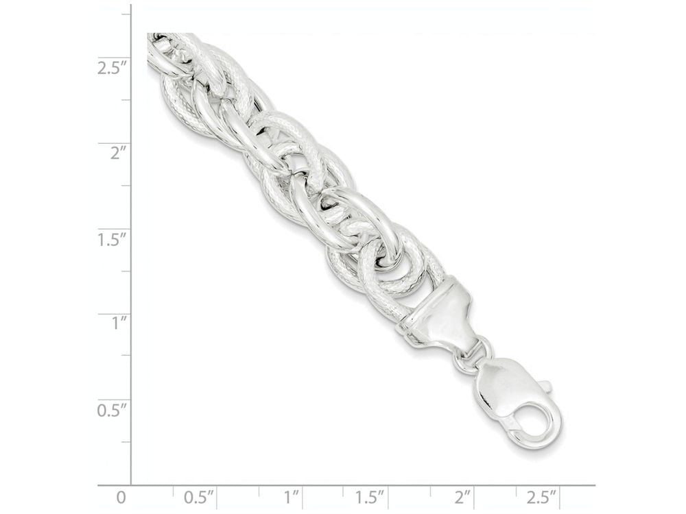 FJC Finejewelers Sterling Silver Fancy Link Bracelet