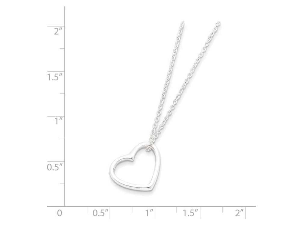 FJC Finejewelers Sterling Silver Heart Necklace