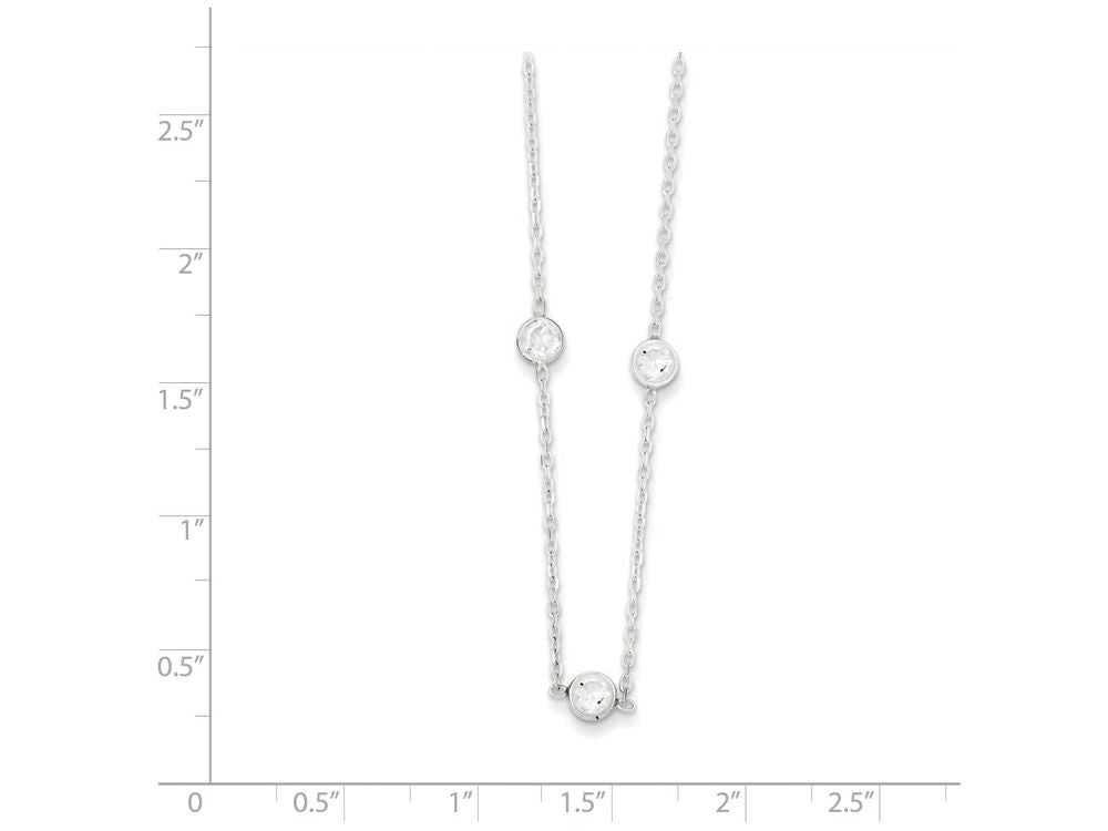 FJC Finejewelers Sterling Silver Cubic Zirconia Extension Necklace