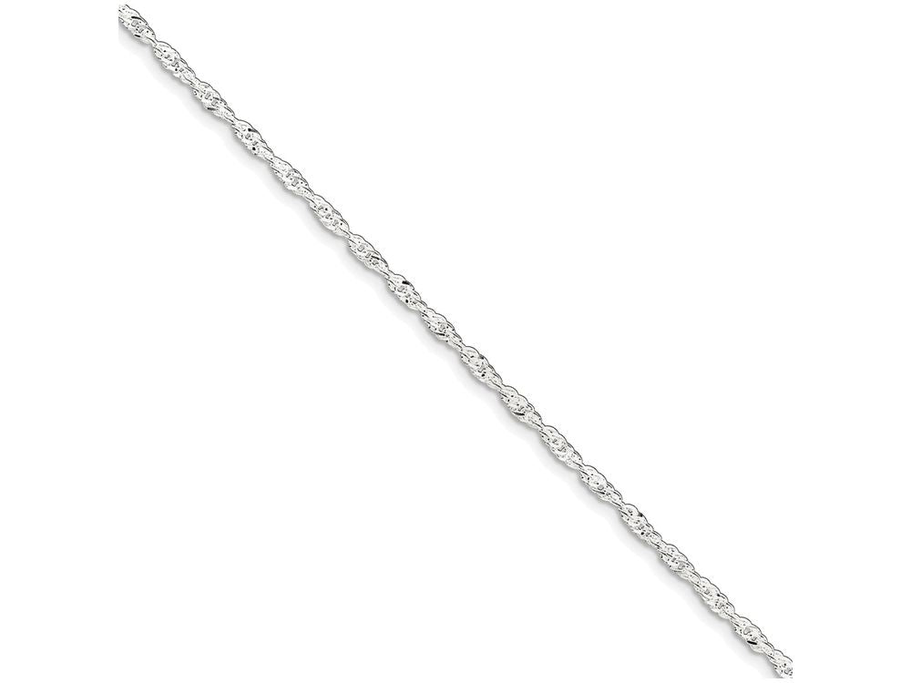 FJC Finejewelers Sterling Silver 2mm Singapore Chain Anklet