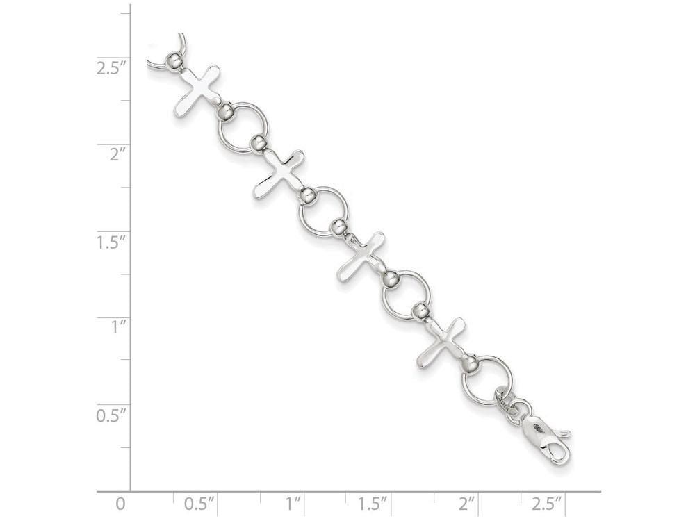 FJC Finejewelers Sterling Silver Cross Bracelet