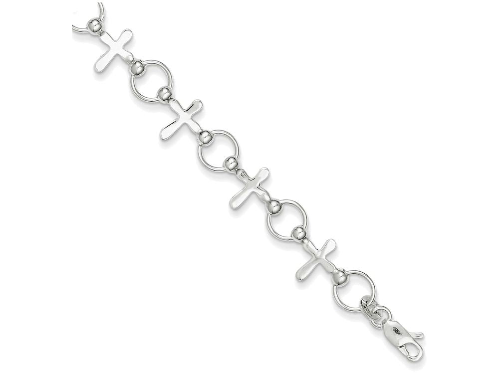 FJC Finejewelers Sterling Silver Cross Bracelet