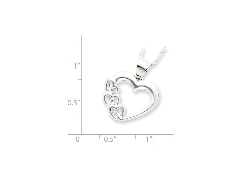 FJC Finejewelers Sterling Silver Heart Necklace