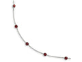 FJC Finejewelers Sterling Silver Red Cubic Zirconia Necklace