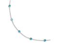 FJC Finejewelers Sterling Silver Aqua Cubic Zirconia Necklace